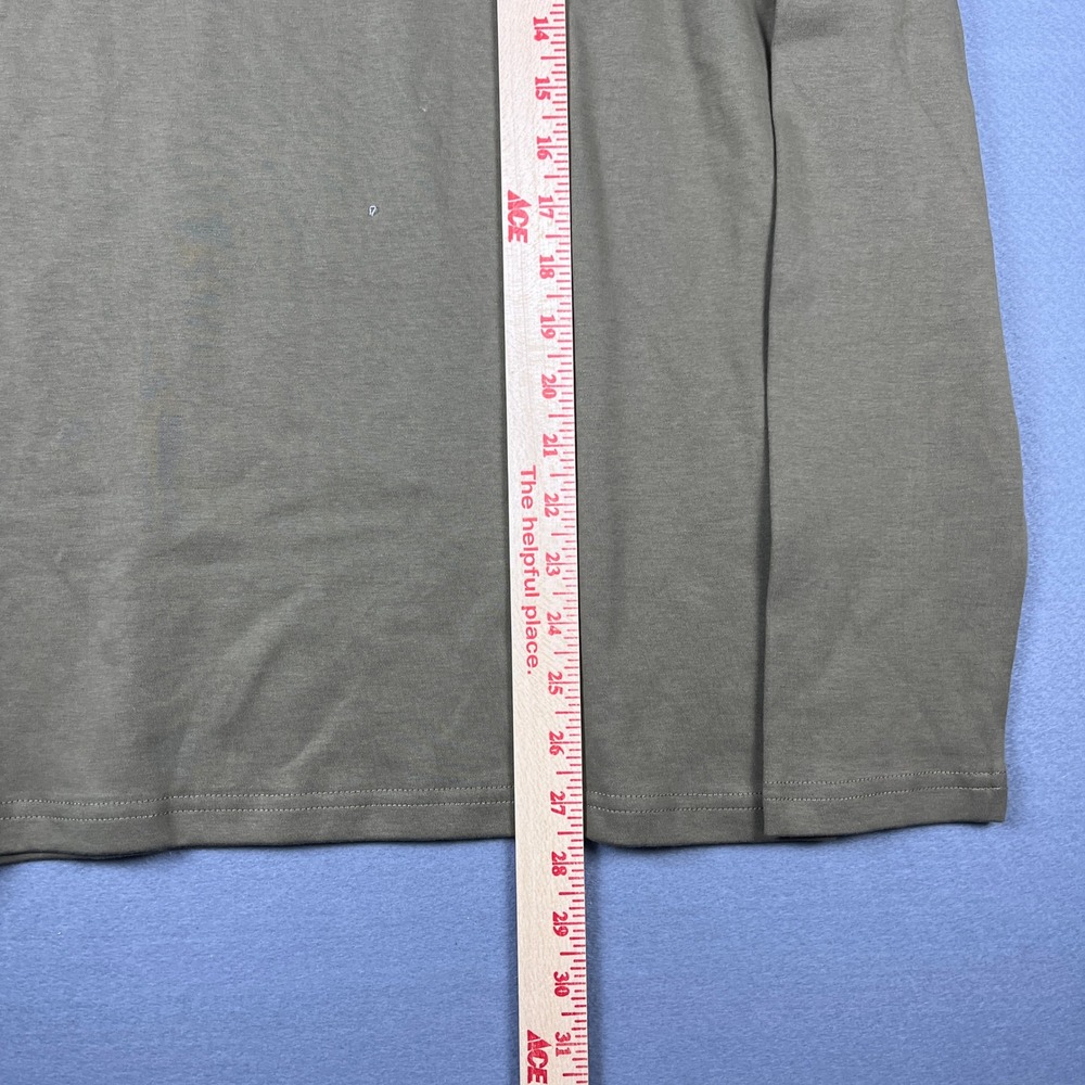 CO THIRTY SIX Mens Long Sleeve Johnny Collar Polo Shirt Olive Green Medium NWT - Picture 9 of 9